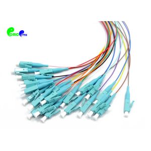 MPO Trunk Cable OM3 24F MPO Male to LC UPC Fanout 0.9mm 50 / 125μm 0.3m Aque