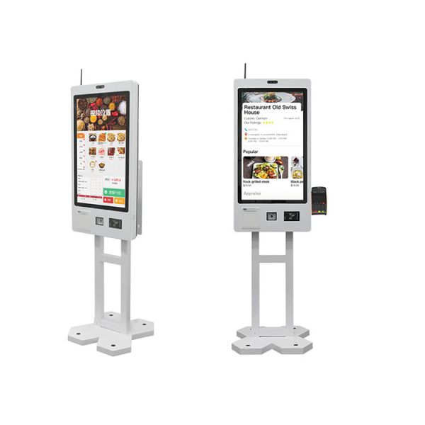Quality 21.5 27 32 Inch Self Service Ordering Kiosk Pos System Cashier Receipt Printer Machine Payment Kiosks for Fast Food Restaurant wholesale
