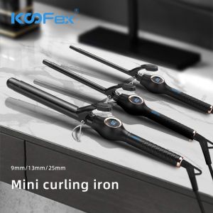 Automatic Tourmaline Ceramic Barrel Curling Wand Anti Scalding Adjustable Temp