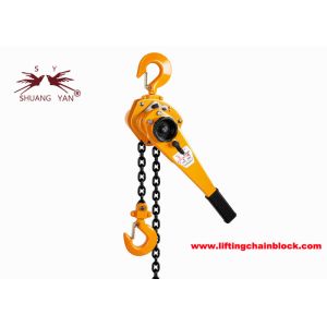 Manual Lift Speed Lever Chain Hoist with Top And Bottom Hooks and Polish Chain Color