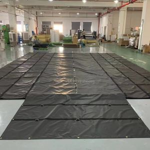 Lightweight 3 Rows D-Rings Lumber Tarp Truck Load Cover PVC Vinyl 10' For