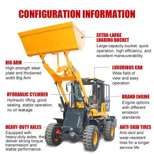 Factory Wholesale Ride on Fuel Efficient Wheel Loader EPA CE 1.2ton 4wd Boom