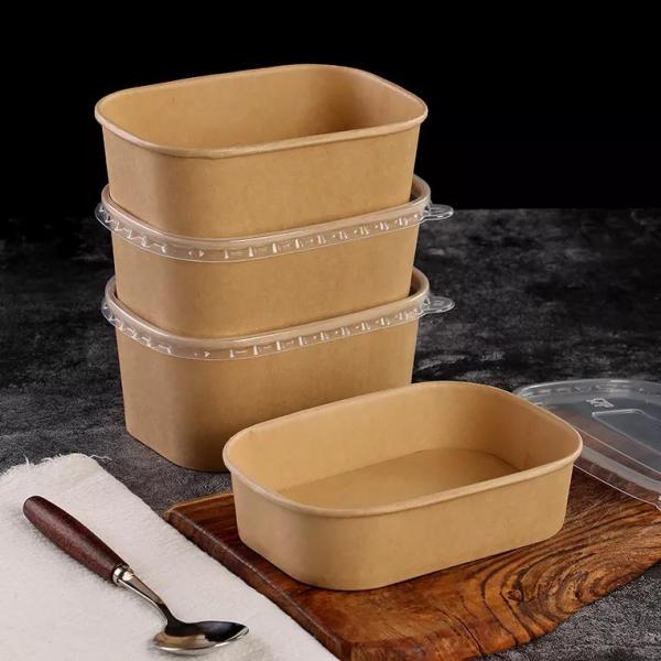 Disposable OEM ODM Take Away Bowl Rectangle Microwavable For Salad Snack