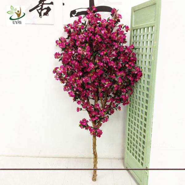 UVG Festive Wreaths Latex Flower Arrangements Rose Color Artificial Cherry Tree