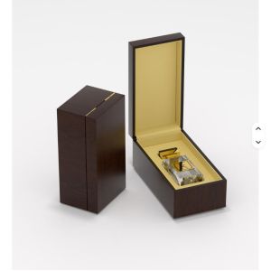 Luxury Wooden Perfume Box with Magnetic Closure Velvet Lining and Wood & MDF
