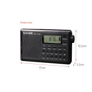 Multi Band Rechargeable Radio With Bluetooth Desktop Small With Alarm Clock