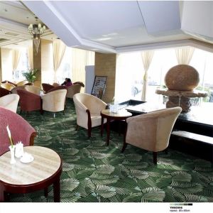 Green Printed Nylon Polyester Carpet / Cut Pile Nylon Carpet Eco - Friendly