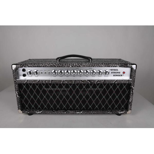 Custom SSS Steel String Singer Tone Deluxe Handwired Guitar Amp Head 100W with Imported Snake Tolex Vox Grill Cloth