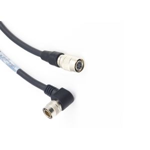 OEM / ODM Analog Camera Cable Hirose 6 Pin Right Angle Cable For Basler Camera