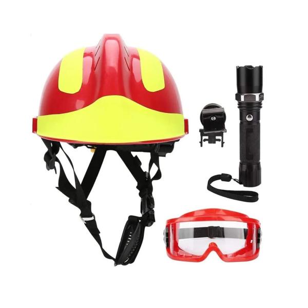 Quality Light Weight Rescue Equipment Fire Helmet With Flashlight wholesale
