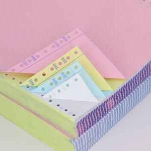 PREMIUM QUALITY Blue / Black Image Roll / Sheet NCR Paper Customized