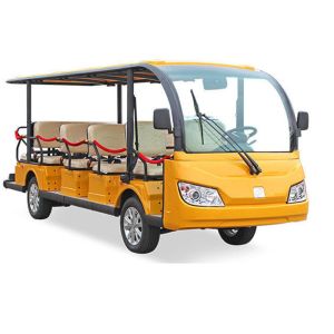 Mini Electric Tourist Bus With Four Wheels Hydraulic Braking System