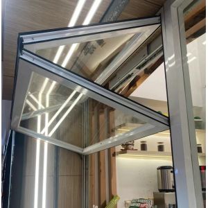 Cheap Luminescence Stained Glass Folding Window Creating Dynamic Color Projections Throughout Daylight Hours for sale