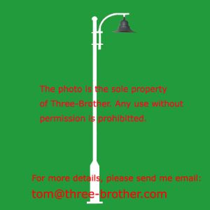 Swaged garden lighting column with 18W LED lamp