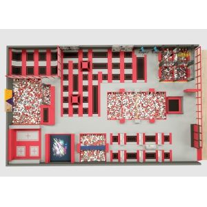 Customized Free Jumping Trampoline Park Zone Exercise Equipment With Foam Pit