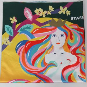 OEM soft smooth digital printing recycled satin silk like 50D polyester fabric