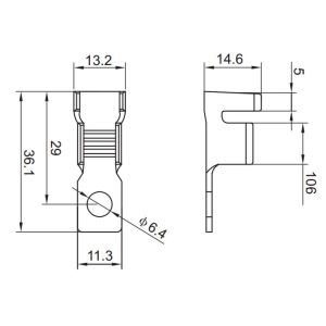 Forging Brass Cable Lug Terminal Wire Ring Terminal Connectors ST441-6.5M4