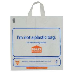 Compostable disposable biodegradable plastic garbage bag, 100% compost