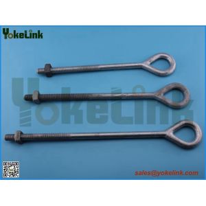 ASTM A153 Oval eye bolt with square nut
