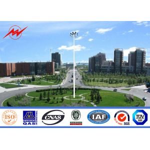 Anticorrosive Round 25M HDG Plaza High Mast Pole with Round Lamp Panel
