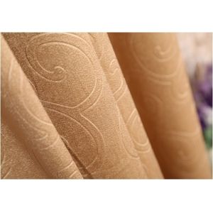 Embossed Polyester Black Out Window Curtain