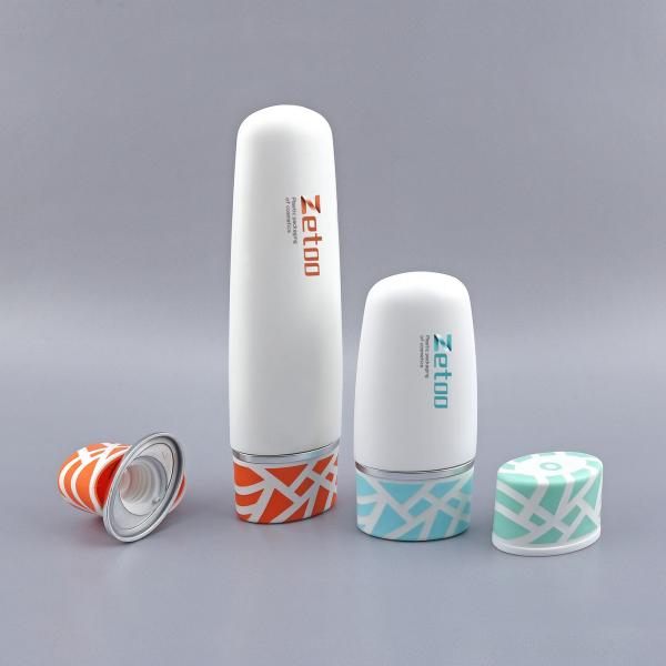 Quality Oval Empty Makeup Bottles 50ml / 100ml Cosmetic Packaging Bottles With 40mm Diameter Cap wholesale