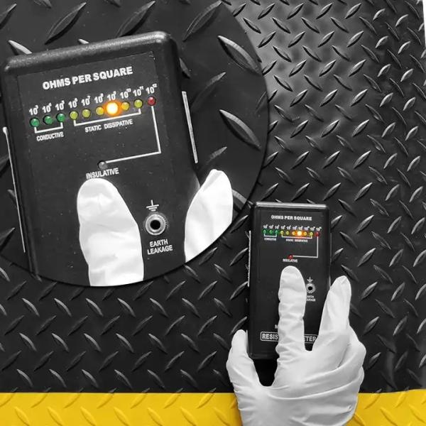 Yellow And Black ESD Rubber fWith PVC / EPDM Foam / Rubber Material