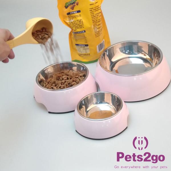 Rounded Shape 830g 1200ml Plastic Pet Feeder Bowls