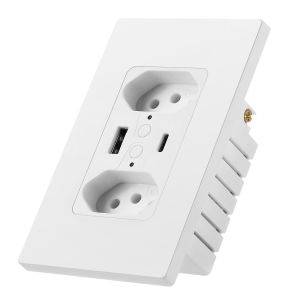 Annatel Tuya Wifi Brazilian Wall Outlet With USB And Type C Socket