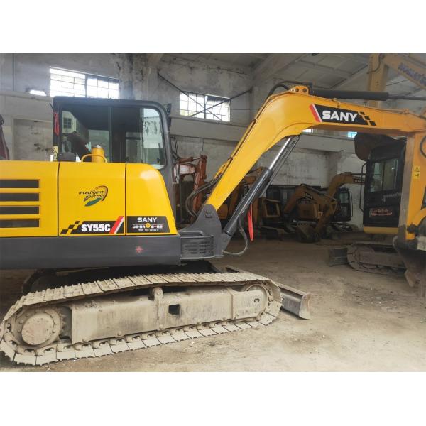 Used 5.5 Ton Sy55c Crawler Excavator in Good Condition with Reasonable Price.