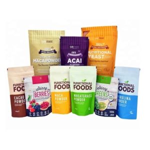 custom printed zipper food pouch reusable mylar k plastic packaging bags