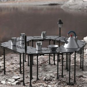 50*22*10/30/40cm DIY Beach Picnic Camping Coffee Dinning Tactical Table for