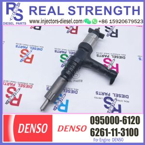 Common Rail DENSO Diesel Injector 095000-6120 6261-11-3100 For Komatsu PC600