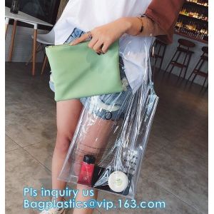 vinyl pvc zippered shopping bag for home/daily use, Wear Resistant Eco Friendly