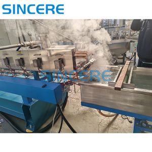 Cheap Plastic PP PE Twin Screw Extruder Pelletizing Line Extrusion Line PLC Control Fully Automatic for sale