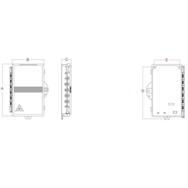 0.2KG SC LC 2core Fiber Optic Termination Box
