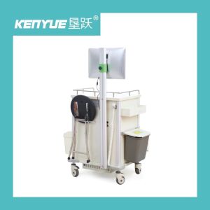 Adjustable Height ABS 6cm 450mm Mobile Wireless Nursing Trolley