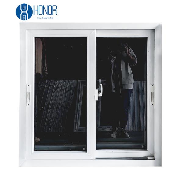 Customized Horizontal Kitchen UPVC Sliding Windows Engineered Vinyl For Easy