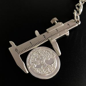Portable Personalized Metal Keychain Mini Vernier Caliper Measuring Gauging