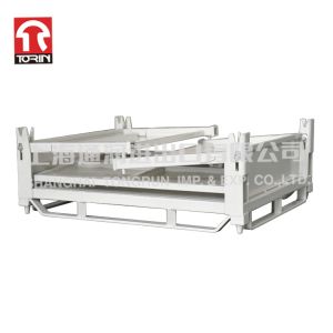 Torin LK20 Folding Half Door Metal Cage Wire Mesh Container Metal Pallet