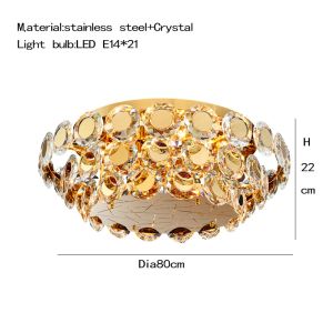 Modern LED Crystal Chandelier Luxury gold ceiling lamp(WH-CA-52)