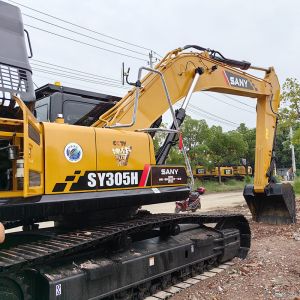 SY305 Used SANY Excavators 210kw Rated Power Large Size Digger High Efficiency