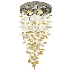 ODM Maple Leaf Chandelier Anti Glare Customized Pendant Lamp