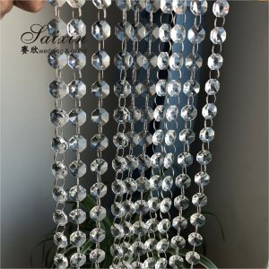 AAA 14mm machine cut clear octagon shape hanging crystal decorations bead for