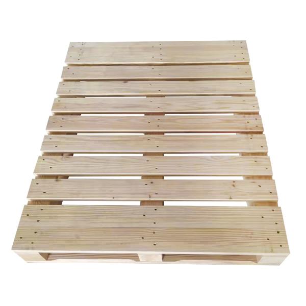 Warehouse Storage 4 Way Block Pallet Reinforced Durable Heat Treated Wood