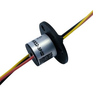 OD 12.4mm 3 Circuit 2A Rotating Slip Ring With Flange Drones And Robot Slip Ring