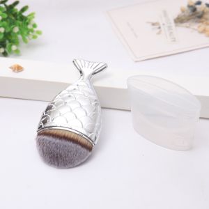 Plastic Handle Single Mermaid Fish Tail Face Foundation Brush