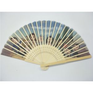 Chinese Traditional Fabric Bamboo Customized Hand Fans Hand Made Folding