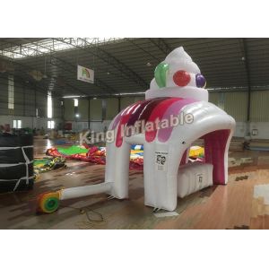 Customized Design Inflatable Event Tent With Icecream Theme , Colorful Color