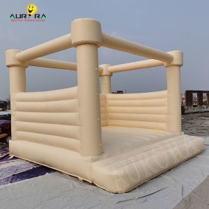Inflatable Beige Bouncy Castle Bouncing Castle Commercial UV Resistant